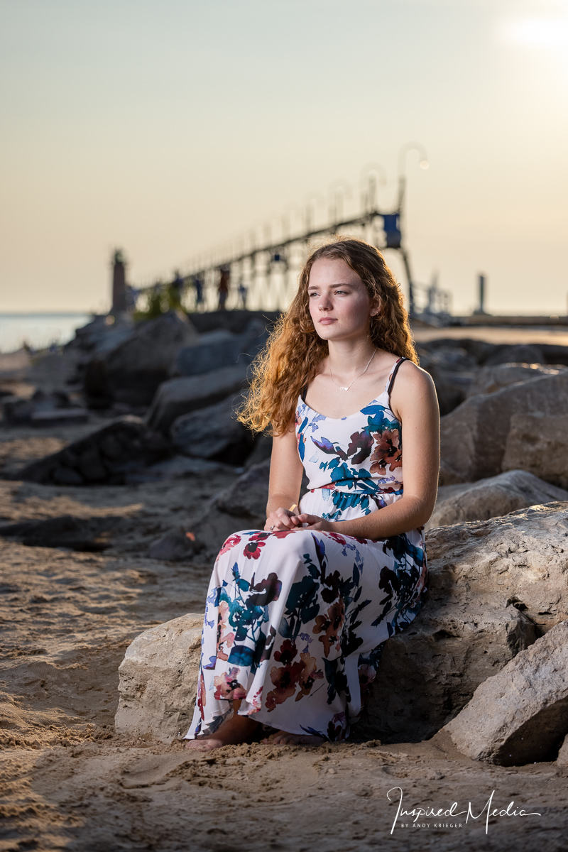 senior, beach, south haven, kalamazoo, high school, photographer