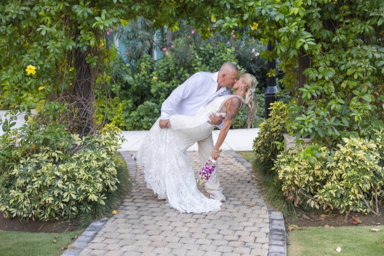 Timeless and elegant bride and groom destination wedding
