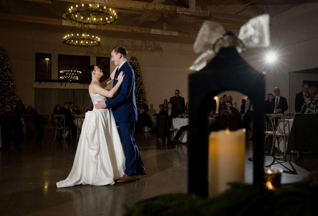 First dance for couple at The Ivy House. Kalamazoo wedding photography
