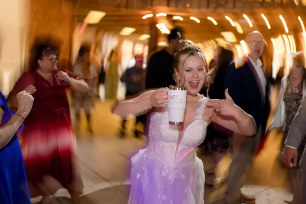 bride dancing during reception