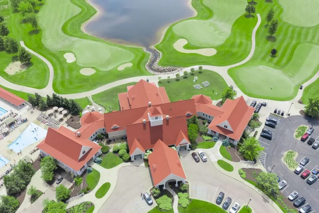 Holland MI, Macatawa Golf Club drone photo