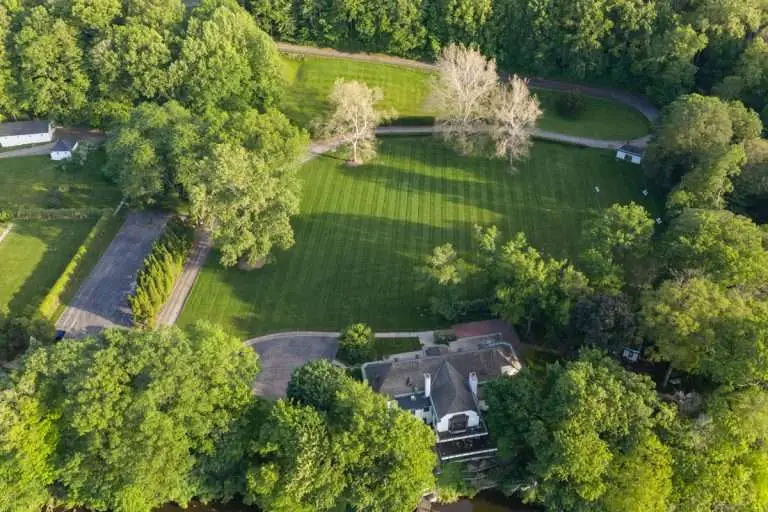 Aerial view of St Joe River Lodge Grounds