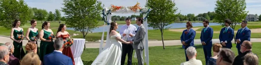 Holland MI, Macatawa Golf Club, wedding ceremony panorama