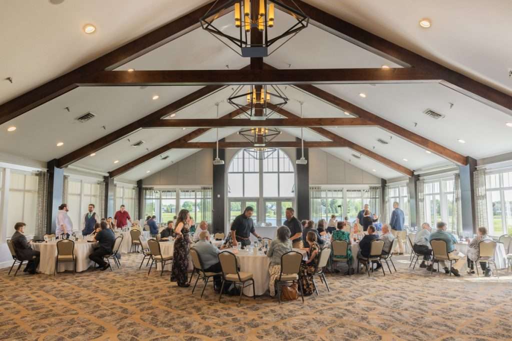 Holland Mi, Macatawa Golf Club reception hall by Kalamazoo wedding photographer