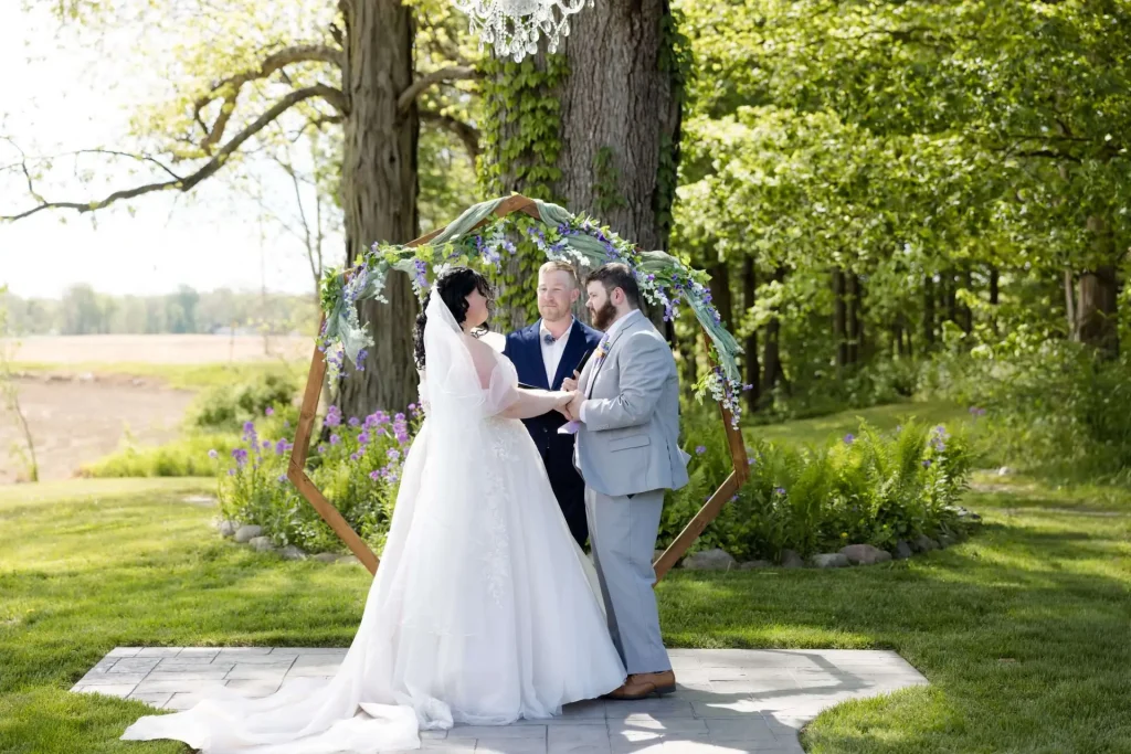 Ceremony - Vintage Rose barn - Michigan wedding photographer