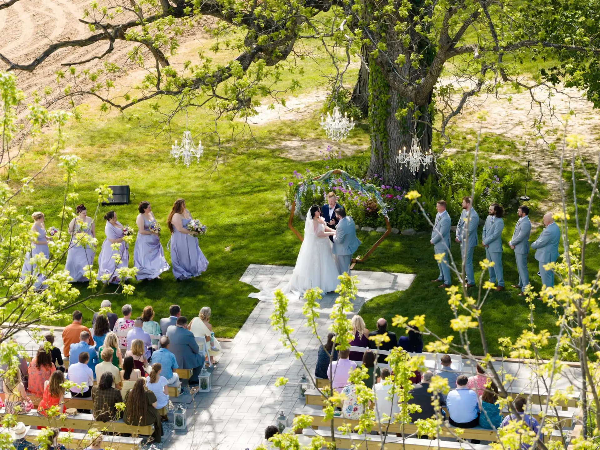 wedding from above - Kalamazoo wedding photographer