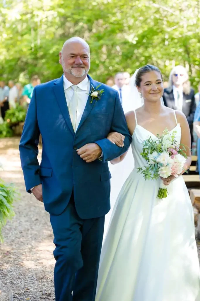 Briar-Barns wedding-bride with father