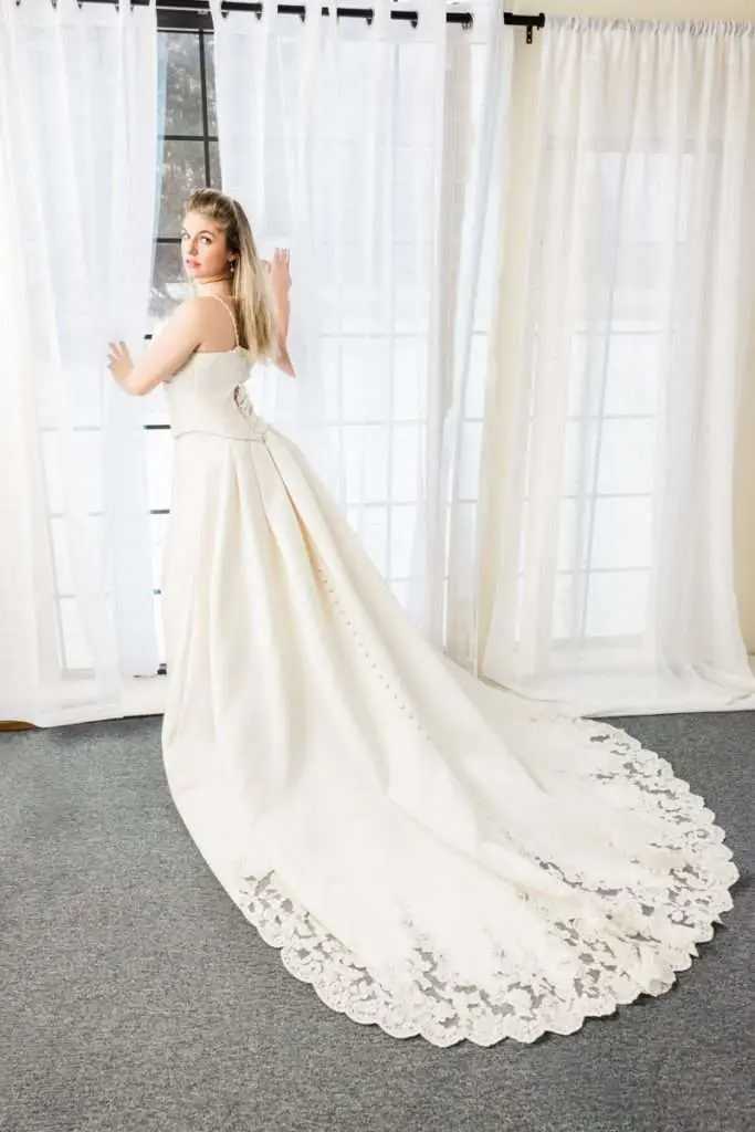 bride in window