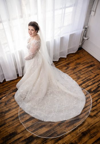 Bride in window